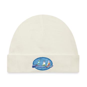 Segelboote - Baby Premium Organic Mütze - Naturweiß - Vorne