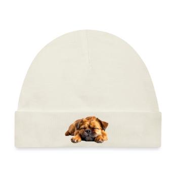 Brussels Griffon - Baby Premium Organic Mütze - Naturweiß - Vorne