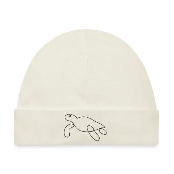 Schildkröte One-Line-Art - Baby Premium Organic Mütze - Naturweiß - Vorne