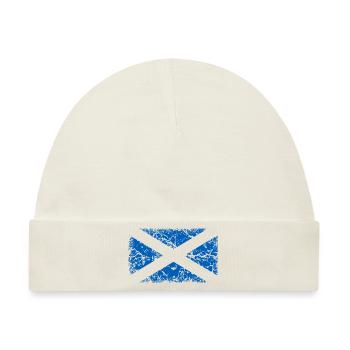 Schottland Flagge - Monocolor - Baby Premium Organic Mütze - Naturweiß - Vorne