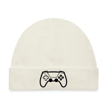 Videospiel-Controller - Baby Premium Organic Mütze - Naturweiß - Vorne