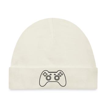 Videospiel-Controller - Baby Premium Organic Mütze - Naturweiß - Vorne