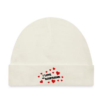 i love my boyfriend - Baby Premium Organic Mütze - Naturweiß - Vorne