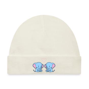 elephant love - Baby Premium Organic Mütze - Naturweiß - Vorne