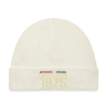 1975 Geburtstagsgeschenk 1975 Jahrgang 1975 Retro - Baby Premium Organic Mütze - Naturweiß - Vorne