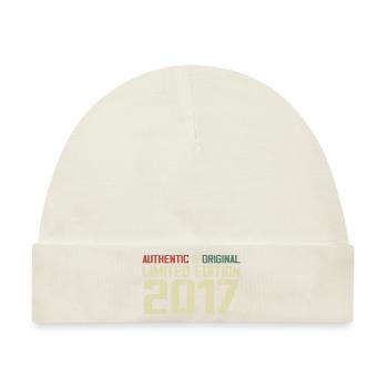 2017 Geburtstagsgeschenk 2017 Jahrgang 2017 Retro - Baby Premium Organic Mütze - Naturweiß - Vorne