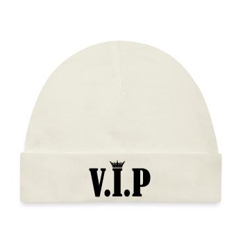 vip crown - Baby Premium Organic Mütze - Naturweiß - Vorne