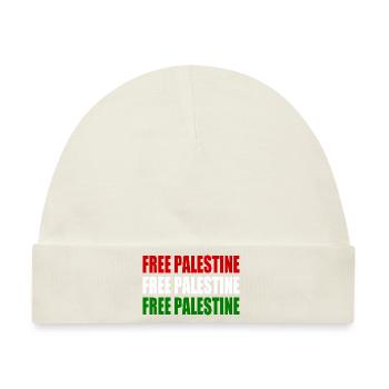 Free palestine - Baby Premium Organic Mütze - Naturweiß - Vorne