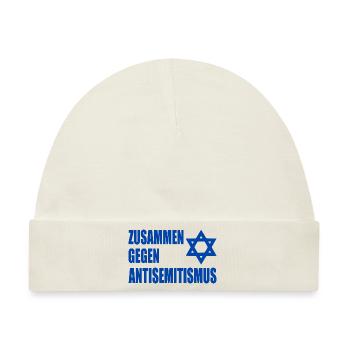 zusammen gegen antisemitismus - Baby Premium Organic Mütze - Naturweiß - Vorne