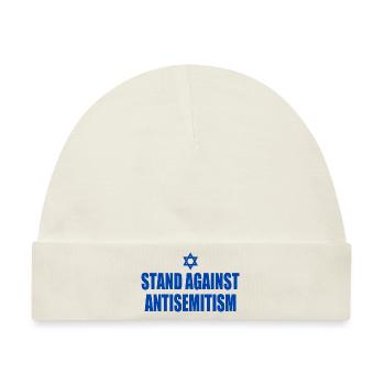 stand against antisemitism - Baby Premium Organic Mütze - Naturweiß - Vorne