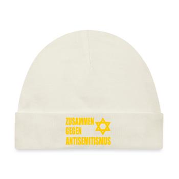 zusammen gegen antisemitismus - Baby Premium Organic Mütze - Naturweiß - Vorne