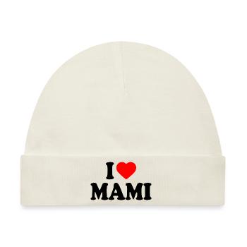 I love mami - Baby Premium Organic Mütze - Naturweiß - Vorne