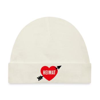 Heimatliebe (Heimat, Heimatland, Heimatstadt / 2C) - Baby Premium Organic Mütze - Naturweiß - Vorne