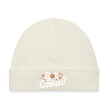 Cookies Cookie Keks Kekse Schokolade - Baby Premium Organic Mütze - Naturweiß - Vorne