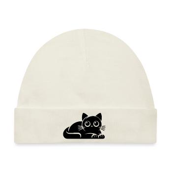 Ich war das nicht Katzen Blick - Baby Premium Organic Mütze - Naturweiß - Vorne