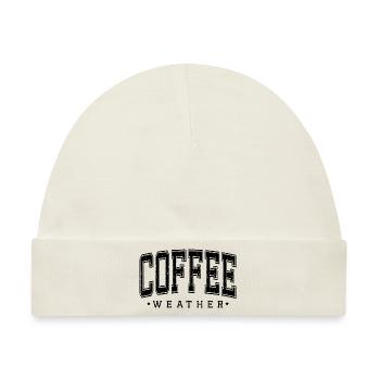 Kaffee Wetter Gemütlich Jahreszeit Winter Herbst Gemütlich Vibes - Baby Premium Organic Mütze - Naturweiß - Vorne