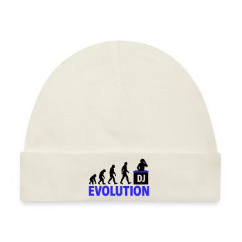 DJ Evolution Musikliebhaber Design - Baby Premium Organic Mütze - Naturweiß - Vorne