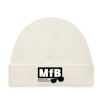 MfB Meister für Bäderbetriebe Bademeister Brille - Baby Premium Organic Mütze - Naturweiß - Vorne