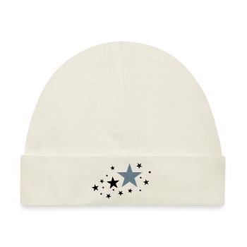 Sterne Stars Glamour - Baby Premium Organic Mütze - Naturweiß - Vorne