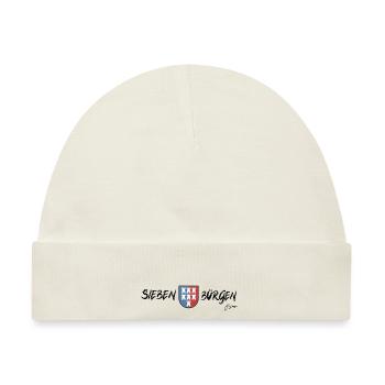 Pongratz Design | Siebenbürgen Wappen Design - Baby Premium Organic Mütze - Naturweiß - Vorne