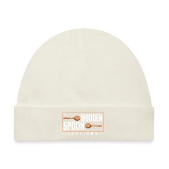 Wooden Spoon Survivor I Survived Wooden Spoon - Baby Premium Organic Mütze - Naturweiß - Vorne