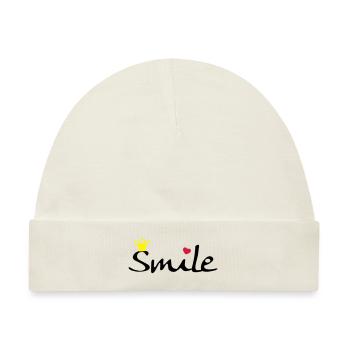 Smile - Baby Premium Organic Mütze - Naturweiß - Vorne