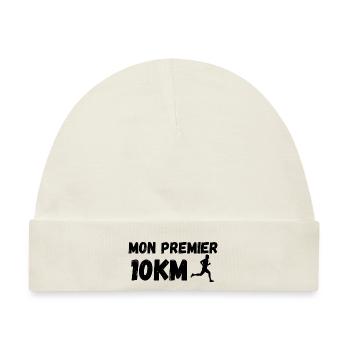 Mein erster 10-km-Lauf für Männer - Baby Premium Organic Mütze - Naturweiß - Vorne