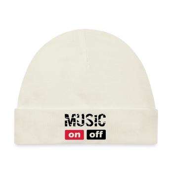 music - Baby Premium Organic Mütze - Naturweiß - Vorne