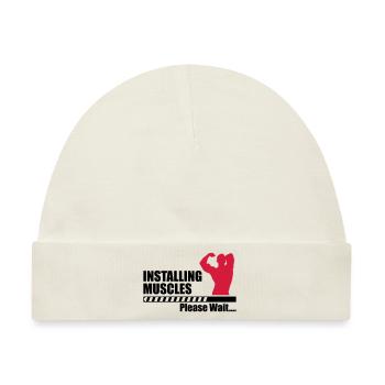 Installing Muscle - Baby Premium Organic Mütze - Naturweiß - Vorne