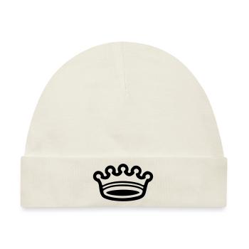 Krone (crown) 03.0 - Baby Premium Organic Mütze - Naturweiß - Vorne