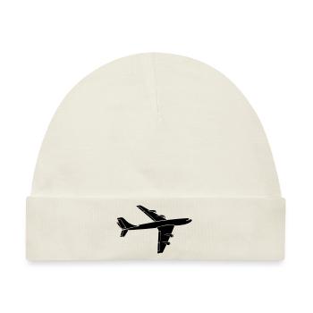 airplane - Baby Premium Organic Mütze - Naturweiß - Vorne