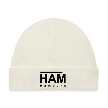 HAM Black - Baby Premium Organic Mütze - Naturweiß - Vorne