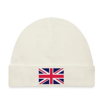 British Flag - Baby Premium Organic Mütze - Naturweiß - Vorne