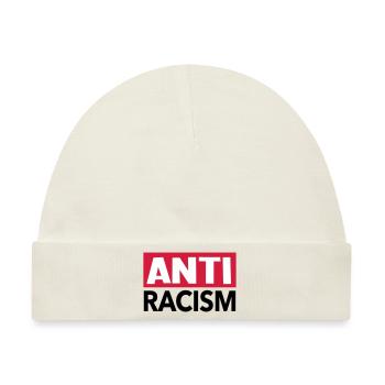 Anti Racism - Anti Rassismus Shirt - Baby Premium Organic Mütze - Naturweiß - Vorne