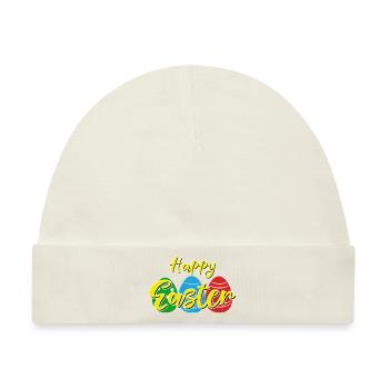 Frohe Ostern - Osterhase Ostereier Feier Geschenk - Baby Premium Organic Mütze - Naturweiß - Vorne