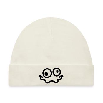 crazy smiley - Baby Premium Organic Mütze - Naturweiß - Vorne