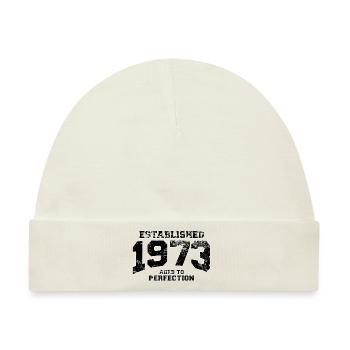 established 1973 - aged to perfection - Baby Premium Organic Mütze - Naturweiß - Vorne
