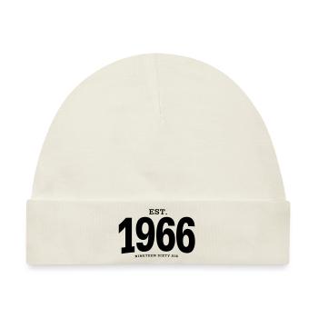 EST. 1966 Nineteen Sixty Six - Baby Premium Organic Mütze - Naturweiß - Vorne