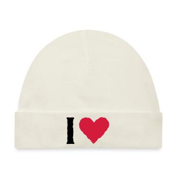 I love ... - Baby Premium Organic Mütze - Naturweiß - Vorne