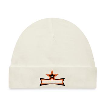 Star Frame - Baby Premium Organic Mütze - Naturweiß - Vorne