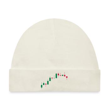 Stocks Chart Trading - Baby Premium Organic Mütze - Naturweiß - Vorne