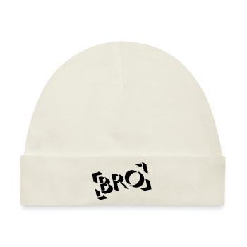 BRO Stamp - Baby Premium Organic Mütze - Naturweiß - Vorne