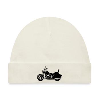motorrad chopper - Baby Premium Organic Mütze - Naturweiß - Vorne