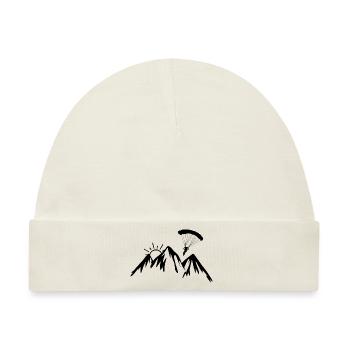Paragliding Extremsport Paraglider - Baby Premium Organic Mütze - Naturweiß - Vorne
