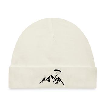 Paragliding Extremsport Paraglider - Baby Premium Organic Mütze - Naturweiß - Vorne