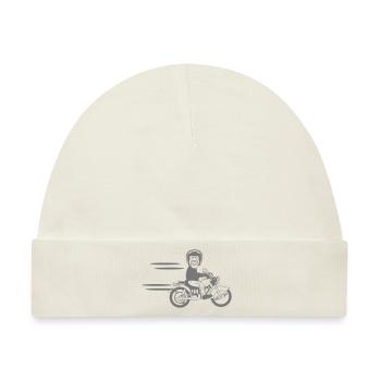 motorrad witzig - Baby Premium Organic Mütze - Naturweiß - Vorne