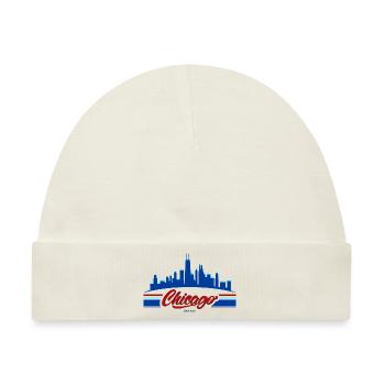 Chicago Grafik - Baby Premium Organic Mütze - Naturweiß - Vorne