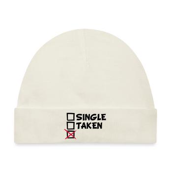 Single Taken haken häkchen ankreuzen kreuz - Baby Premium Organic Mütze - Naturweiß - Vorne