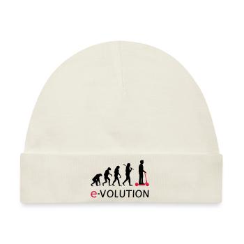 Evolution ElectroScooter eScooter ERoller - Baby Premium Organic Mütze - Naturweiß - Vorne