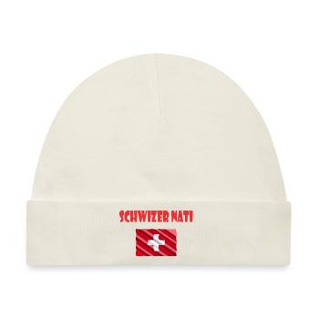 Fanartikel Schweiz Nationalmanschaft - Baby Premium Organic Mütze - Naturweiß - Vorne